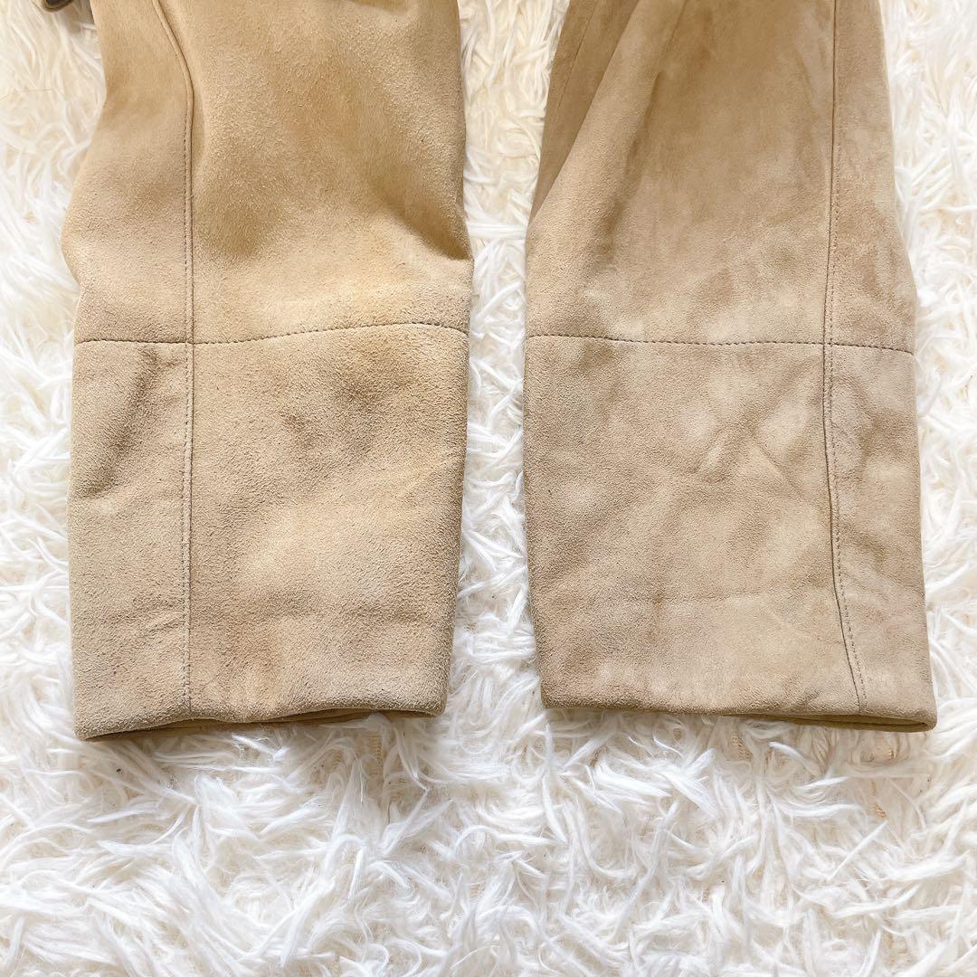 美品✨グレースクラス ラムレザー スウェードロングコート　M ベルト　ベージュ