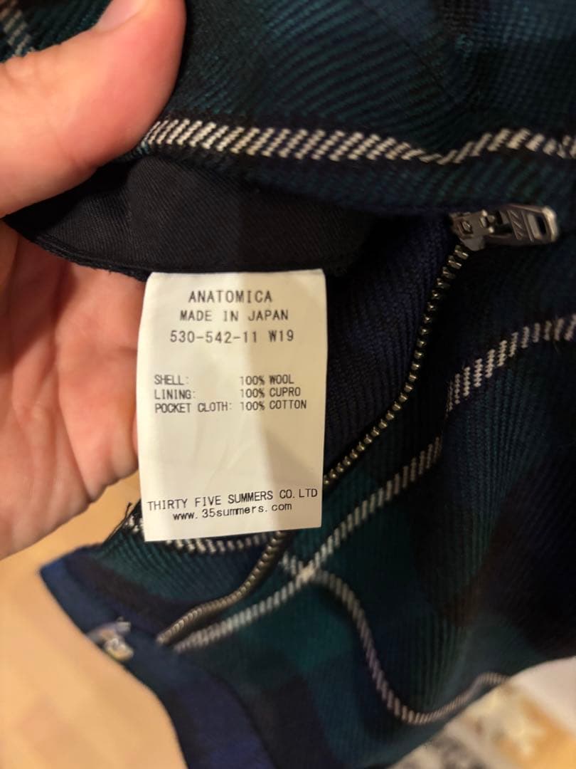 スーツ anatomica TRIM FIT III UK CHECK 31