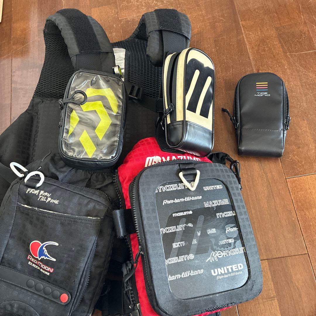 mazume レッドムーン ロックショアベスト ケース2個オマケ