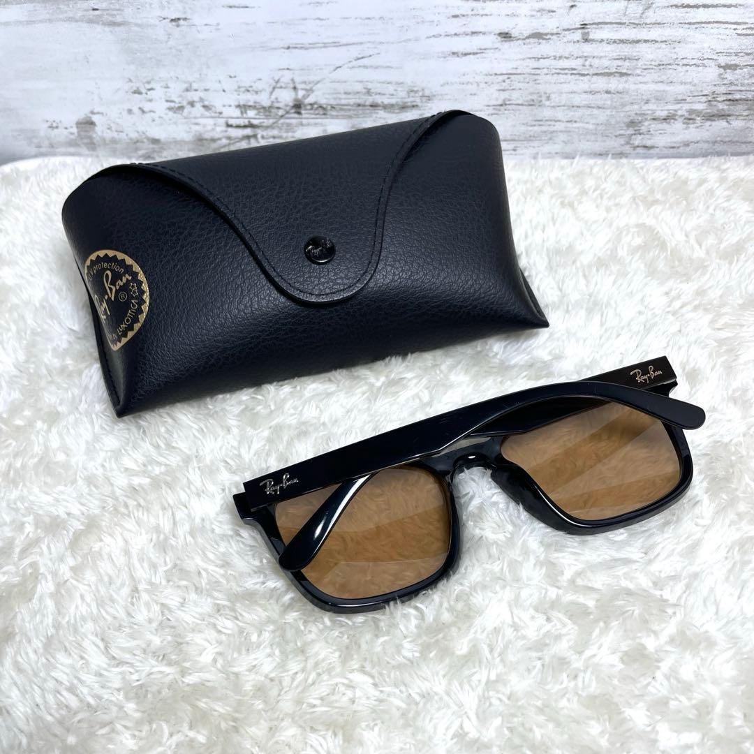 本日最終Ray Banレイバン RB4392D ブラック/ブラウン　ケースセット