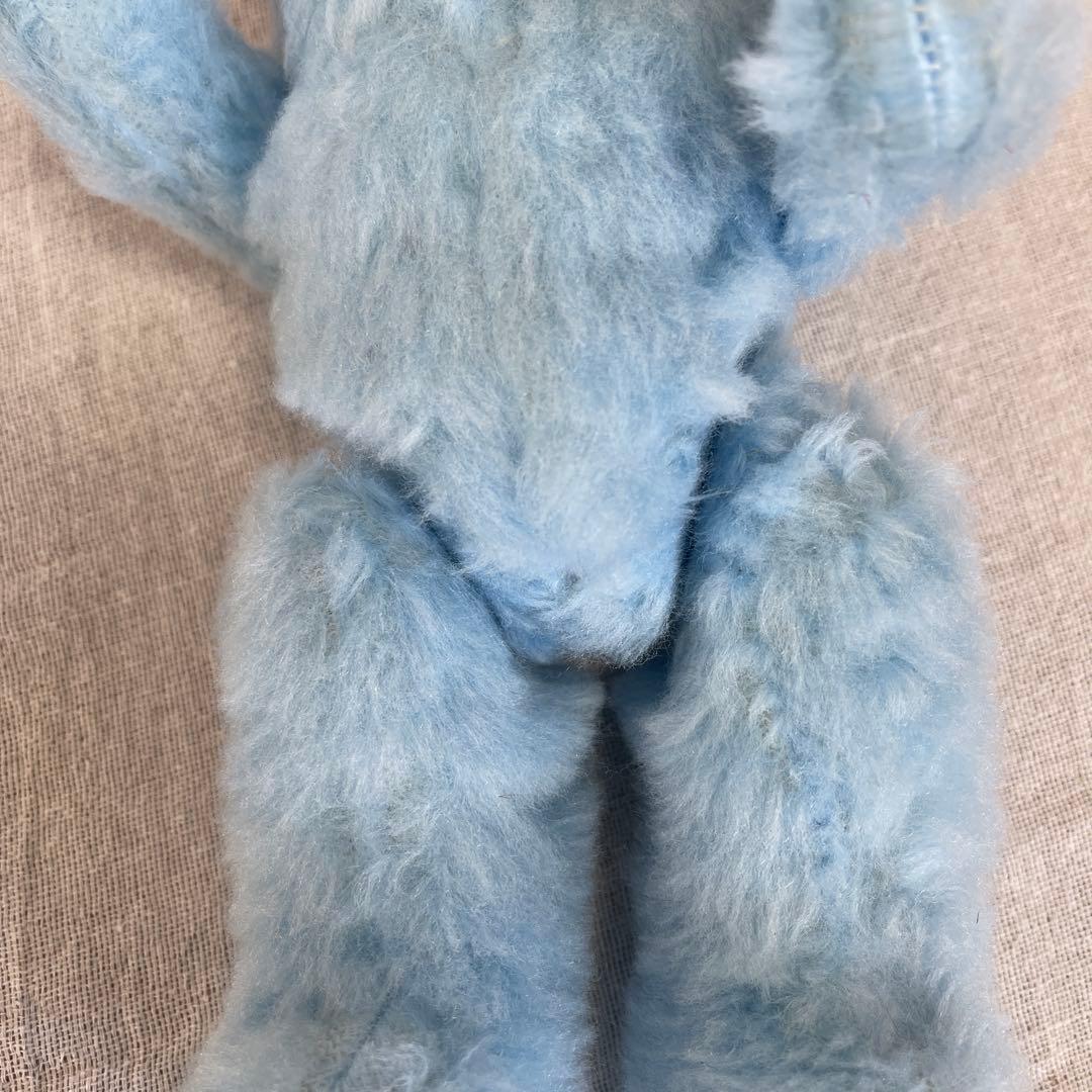 ドイツ　アンティークベア　ヴィンテージベア　珍しい水色ベア