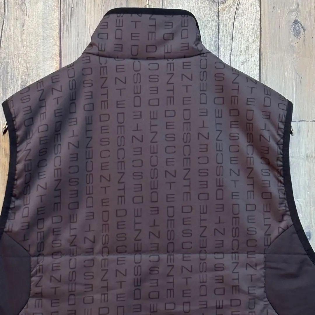 デサント　DESCENTE GOLF 中綿　ベスト 総柄　ジップアップ　M