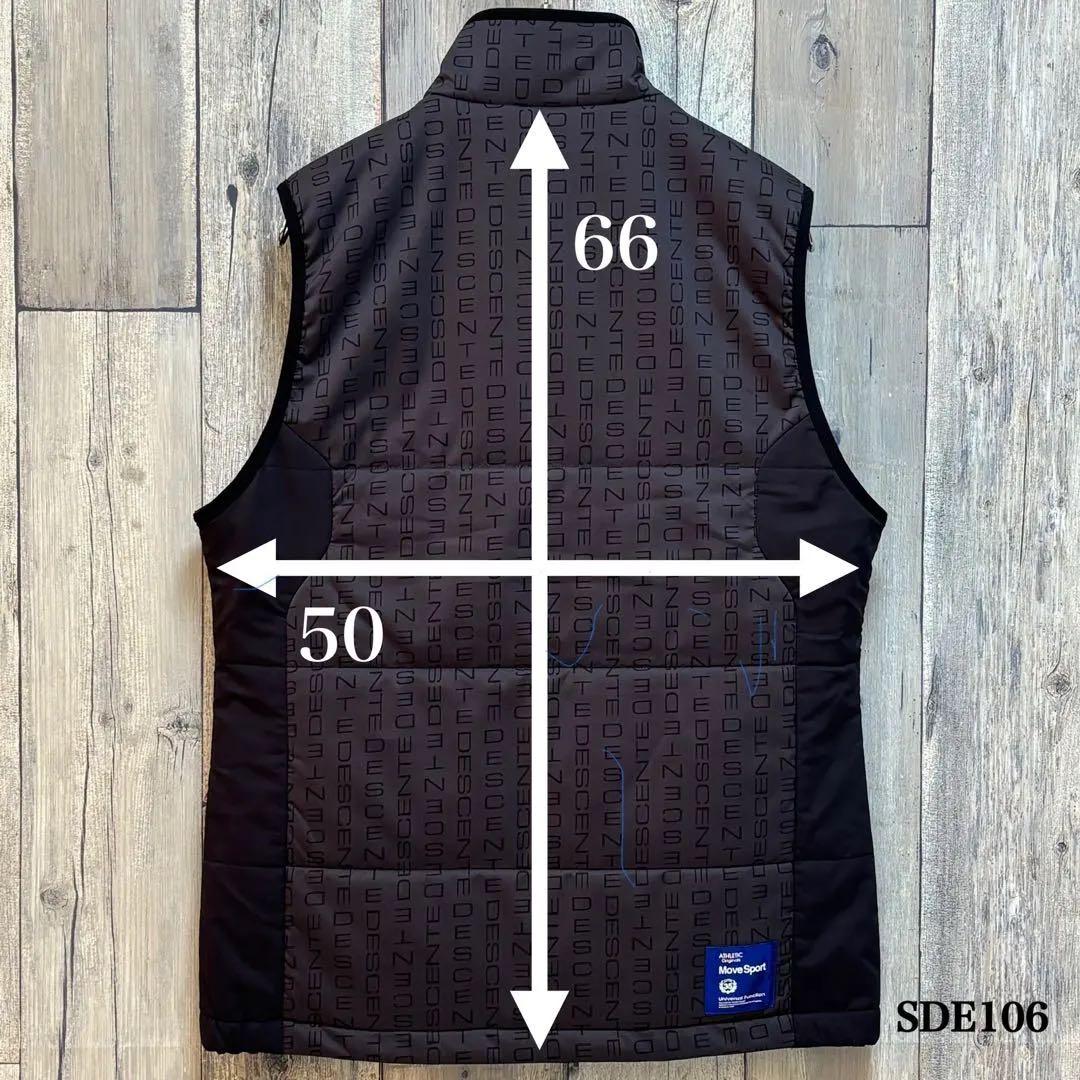 デサント　DESCENTE GOLF 中綿　ベスト 総柄　ジップアップ　M