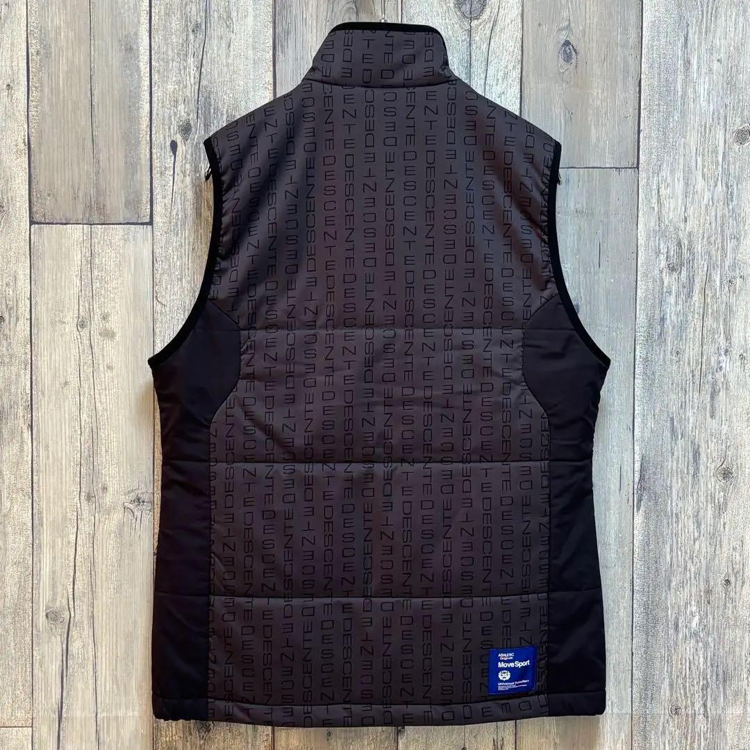 デサント　DESCENTE GOLF 中綿　ベスト 総柄　ジップアップ　M