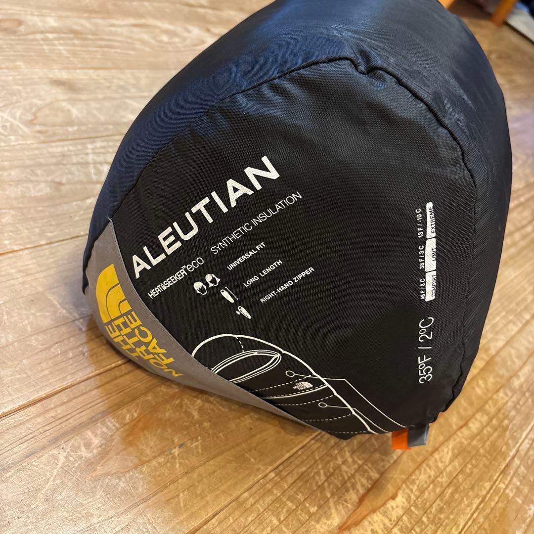 THE NORTH FACE 寝袋 ALEUTIANオレンジ/グレー　ロング