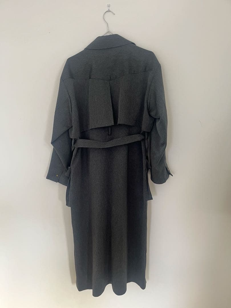 希少foufouグレーコート ウエストベルト付き