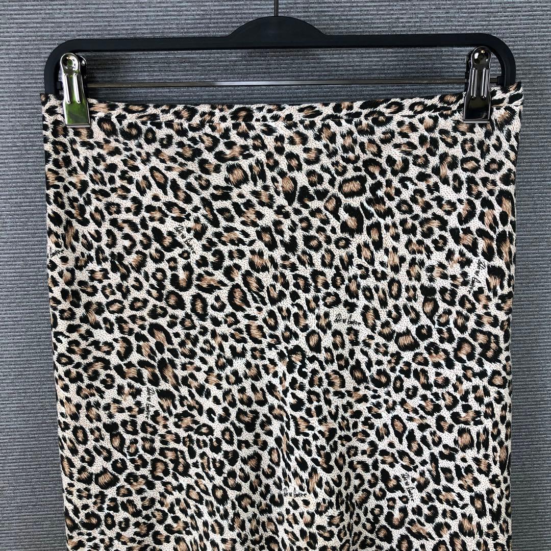 Whim Gazette レオパードバイアスマキシスカート 38 ベージュ