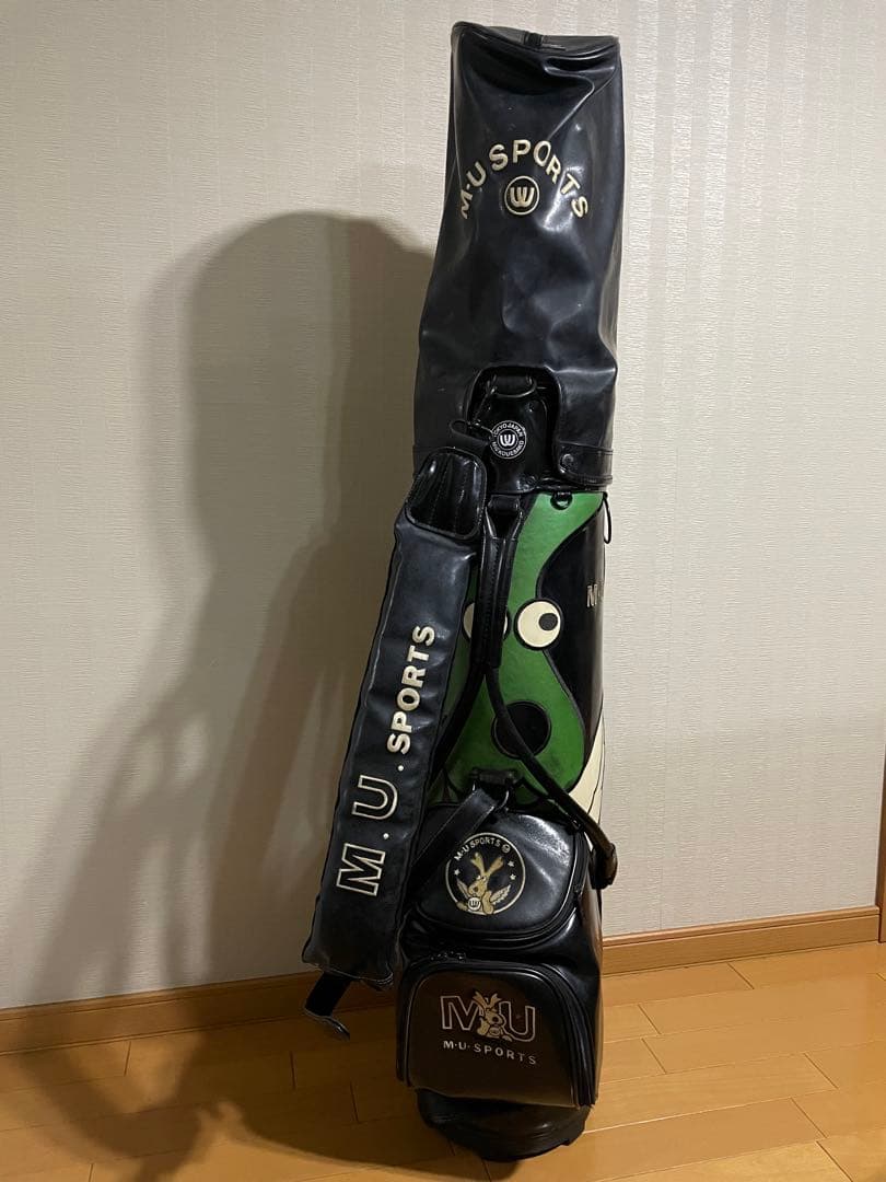 M.U SPORTS キャディバッグ 黒/緑、ボストンバックのセット