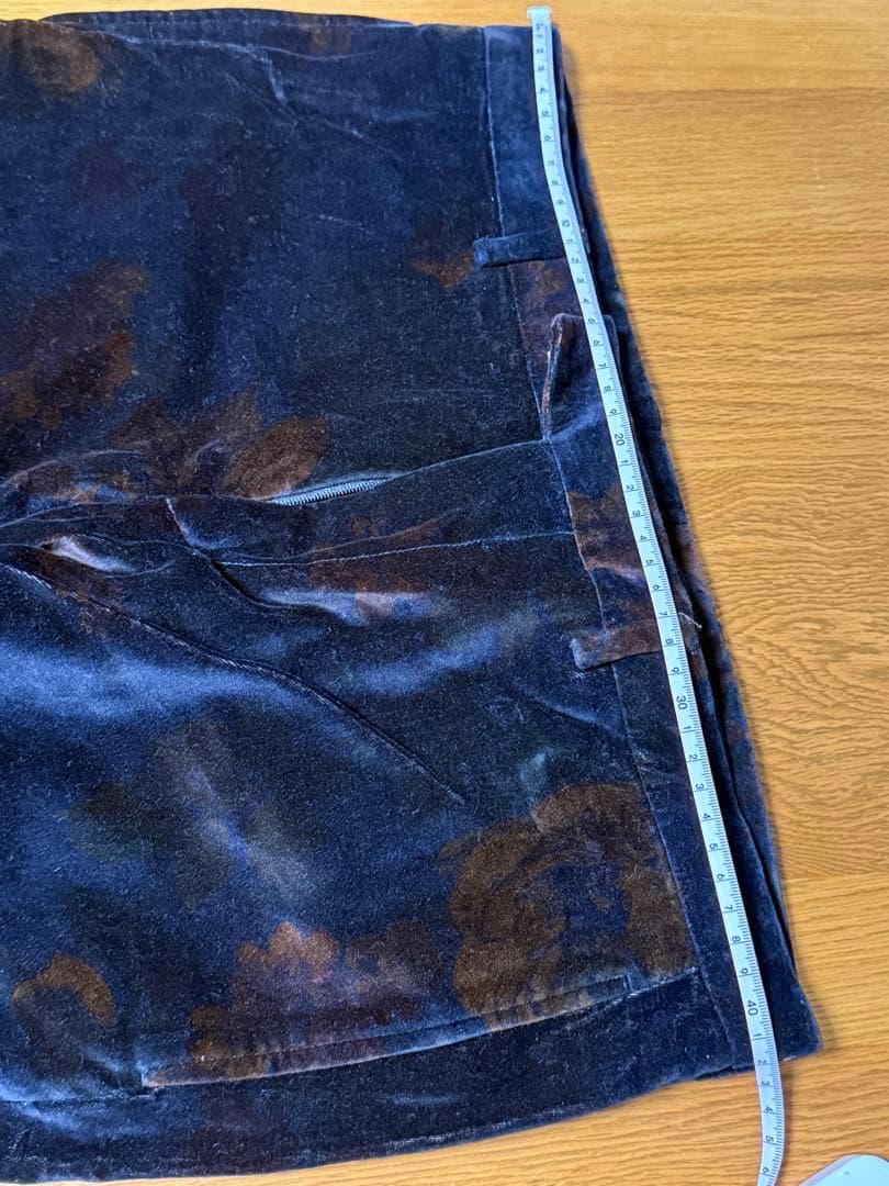 GUCCI フラワープリント ベルベットパンツ サイズ42/11号