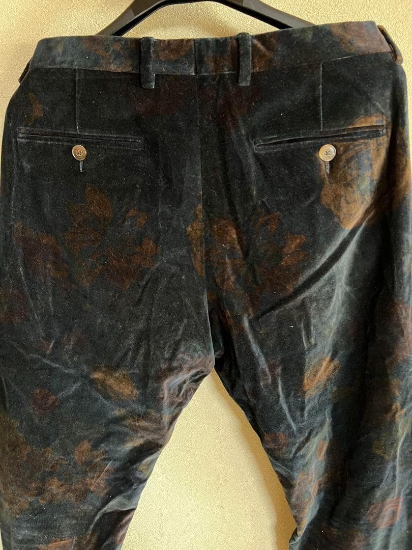 GUCCI フラワープリント ベルベットパンツ サイズ42/11号