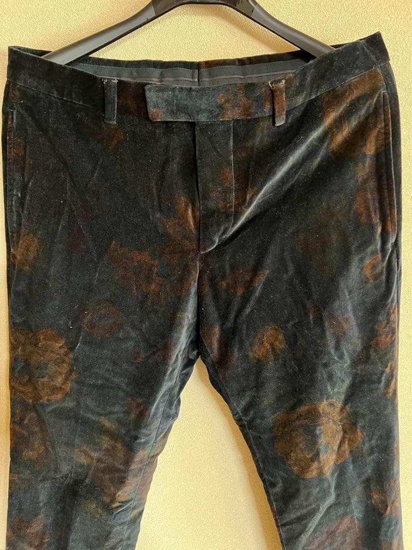 GUCCI フラワープリント ベルベットパンツ サイズ42/11号