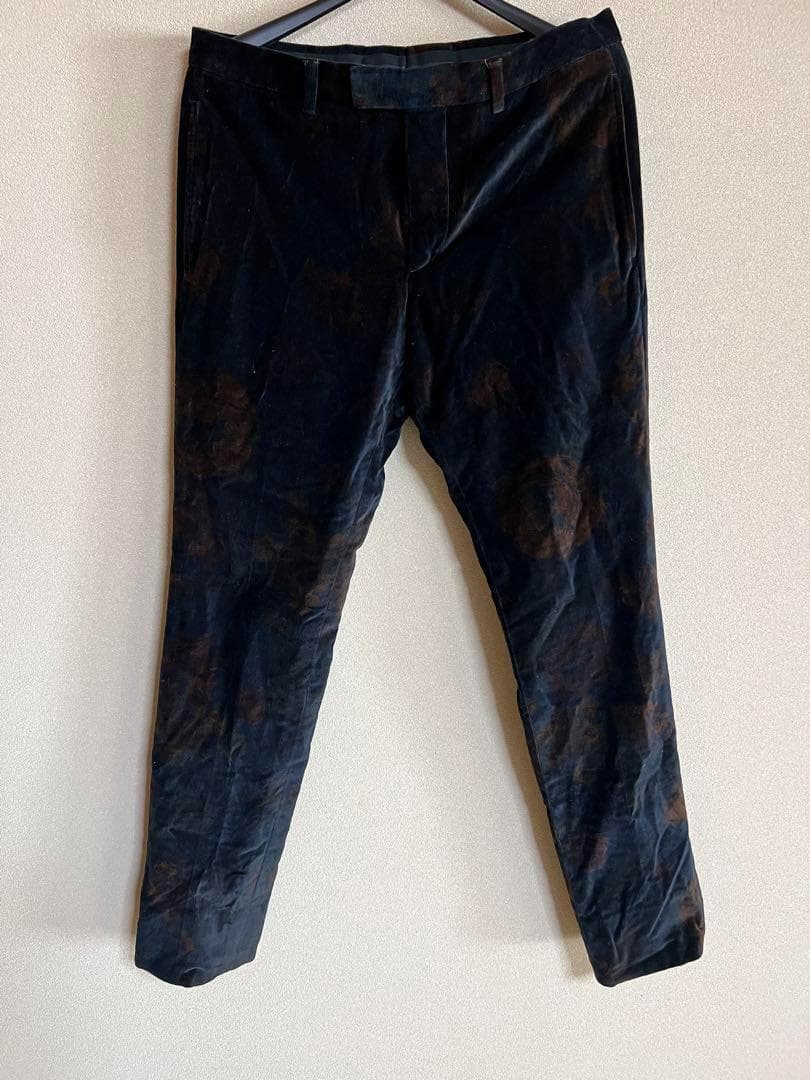 GUCCI フラワープリント ベルベットパンツ サイズ42/11号