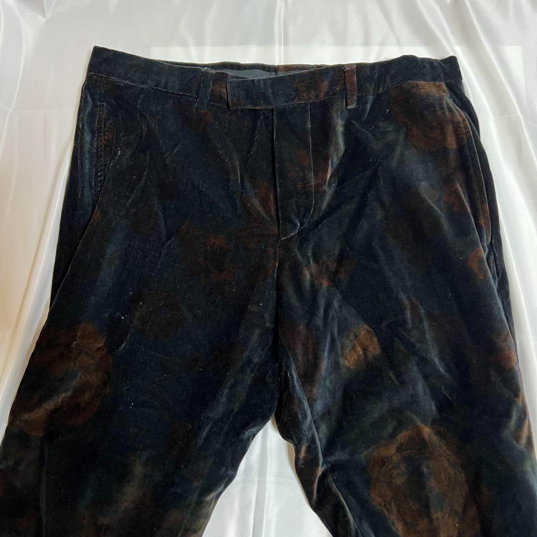 GUCCI フラワープリント ベルベットパンツ サイズ42/11号