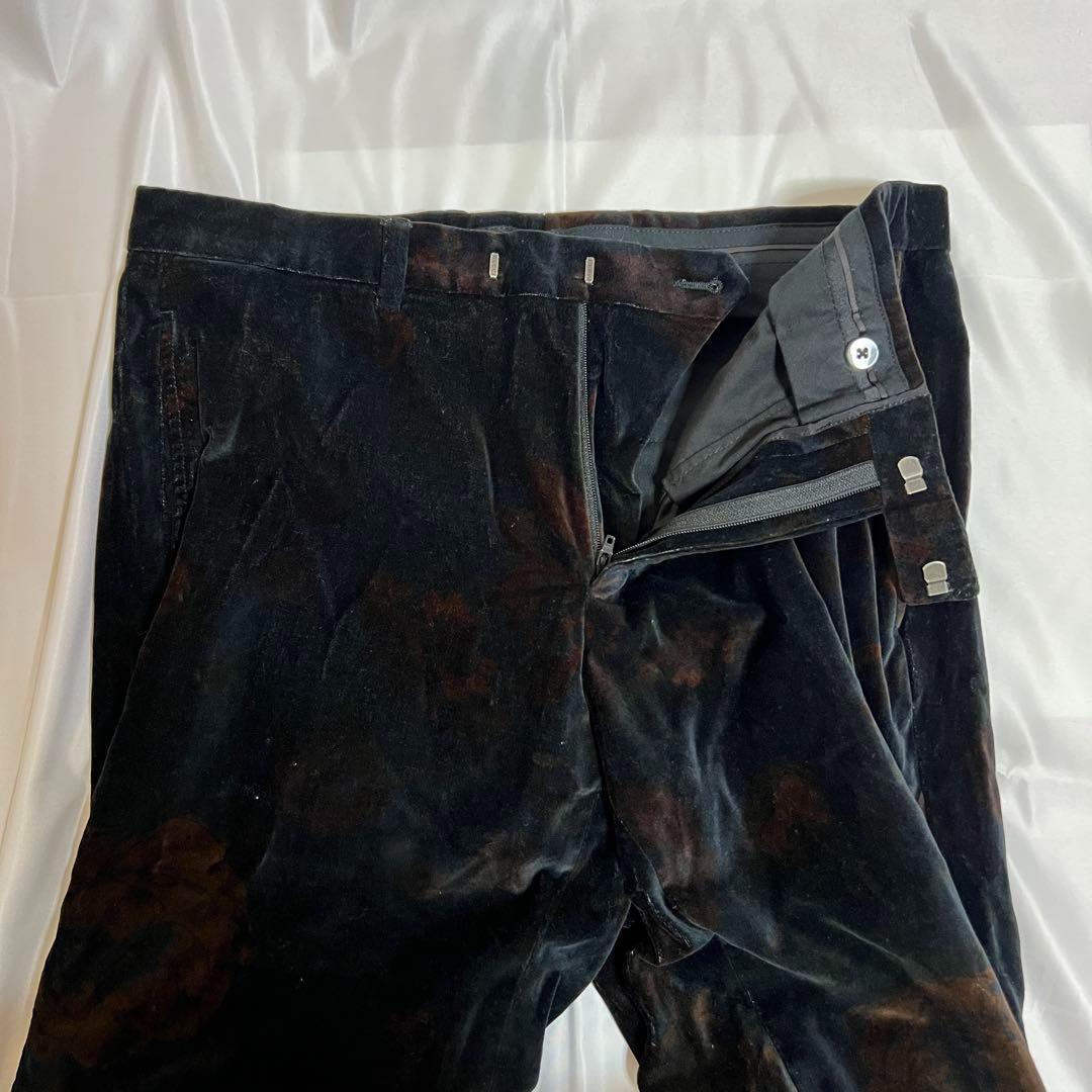GUCCI フラワープリント ベルベットパンツ サイズ42/11号