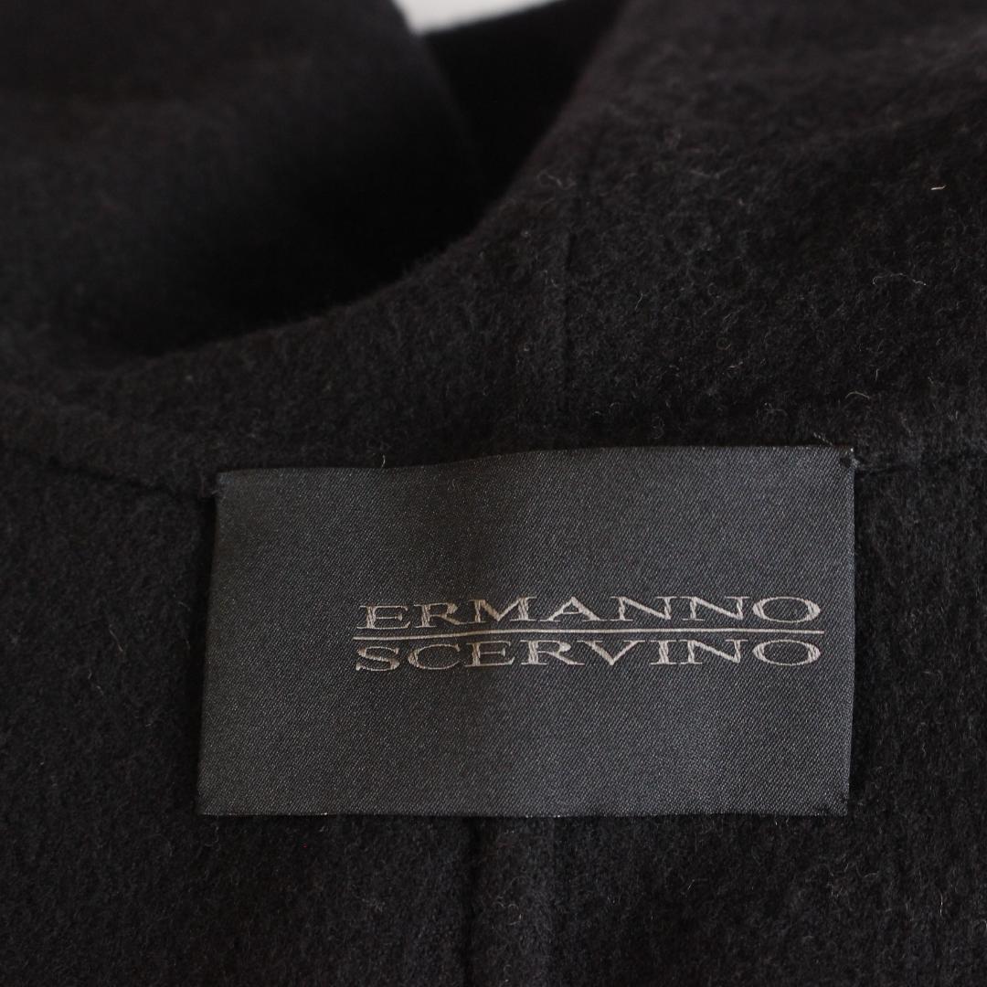 エルマンノシェルビーノ フリンジロングコート LL ブラック