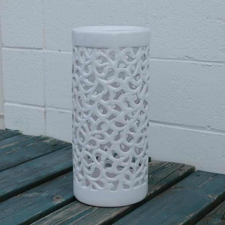 傘立て アンブレラスタンド 陶器製 透かし彫りアート ホワイト Amazon｜傘立て アンブレラスタンド 陶器製 透かし彫りアート ホワイト