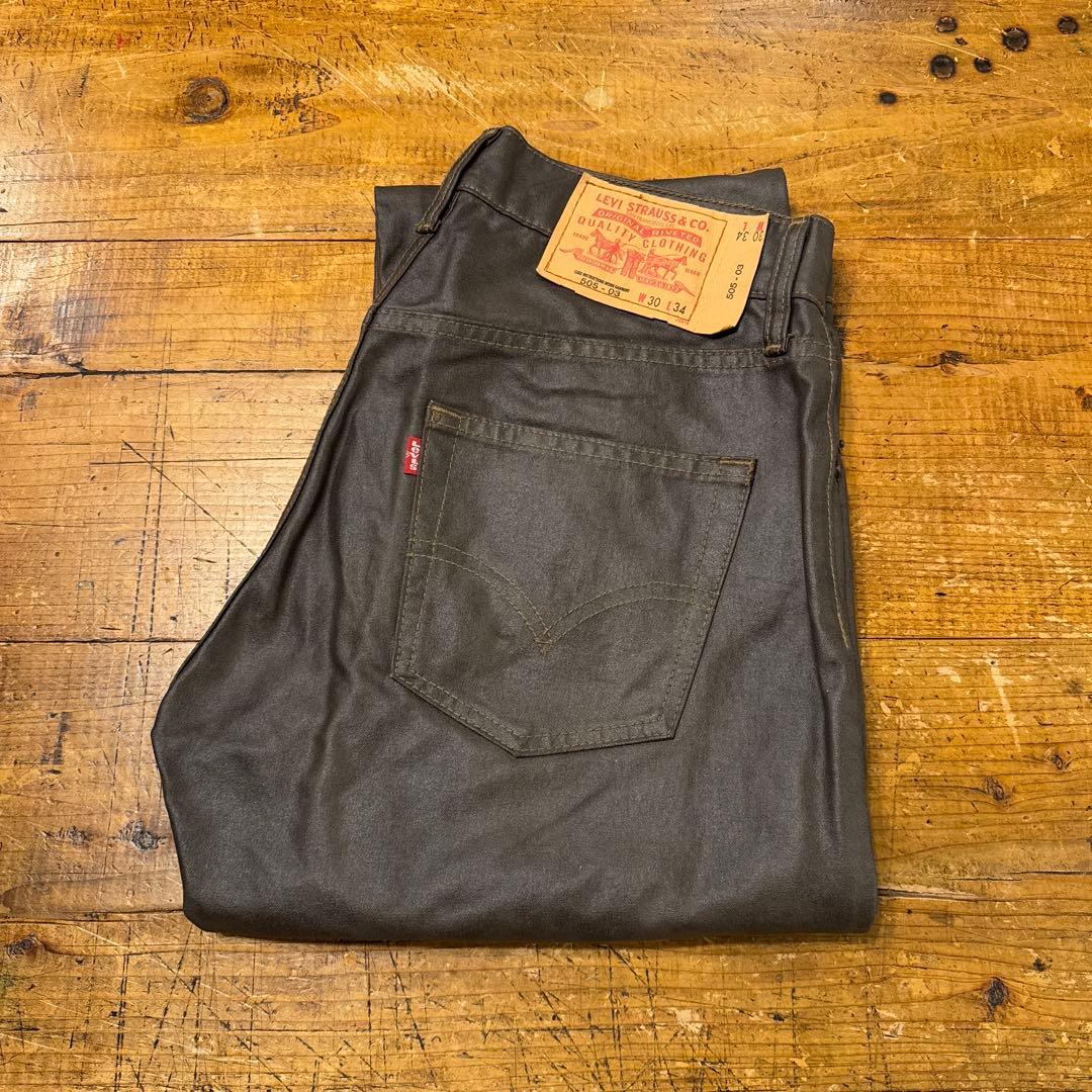 極希少 00's vintage Levi's 505-03 コーティングパンツ