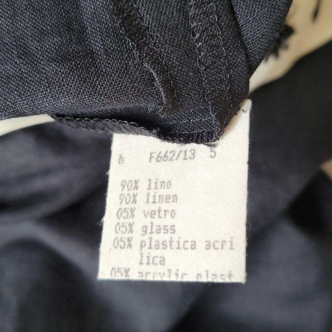 【FENDI 】麻　スパンコール、刺繍ワンピース