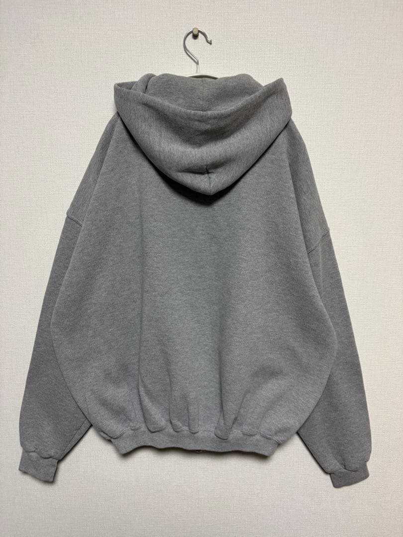 90s Russell ラッセル 無地 フルジップ パーカー スウェット グレー