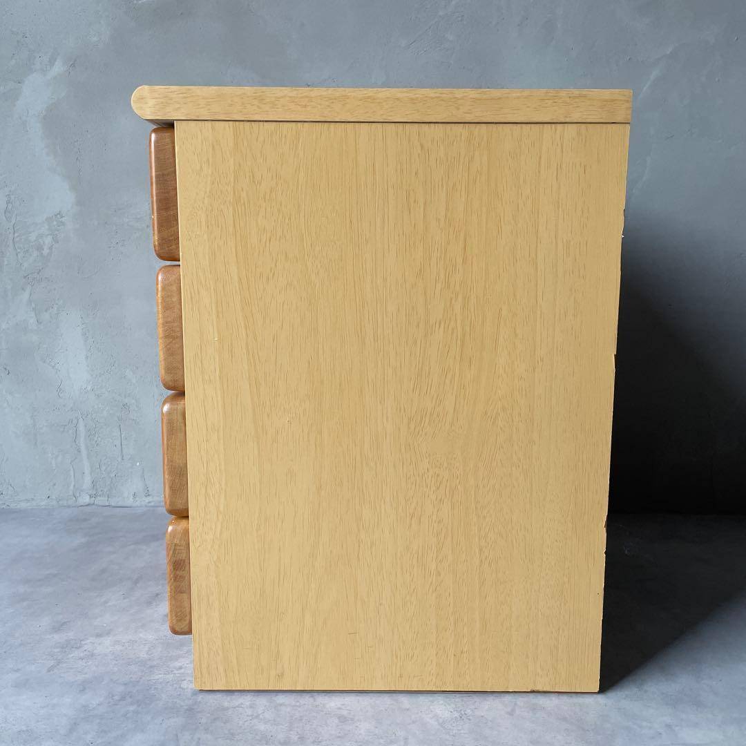 木製 4段チェスト 小さめ箪笥 サイドボード ナイトテーブル 小抽斗