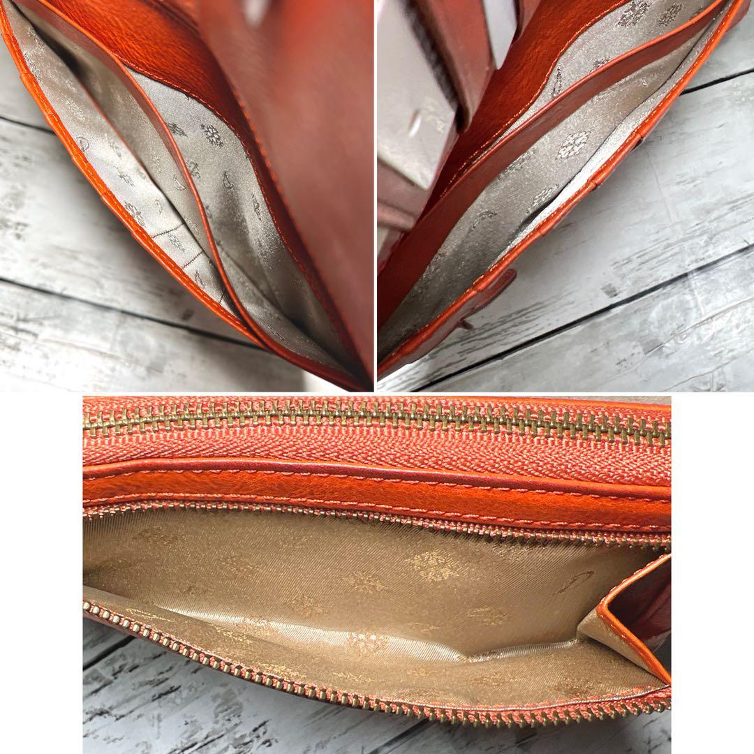 くまちゃん✨Dakotaダコタ 二つ折り長財布ハーヴェスト本革多収納レザー