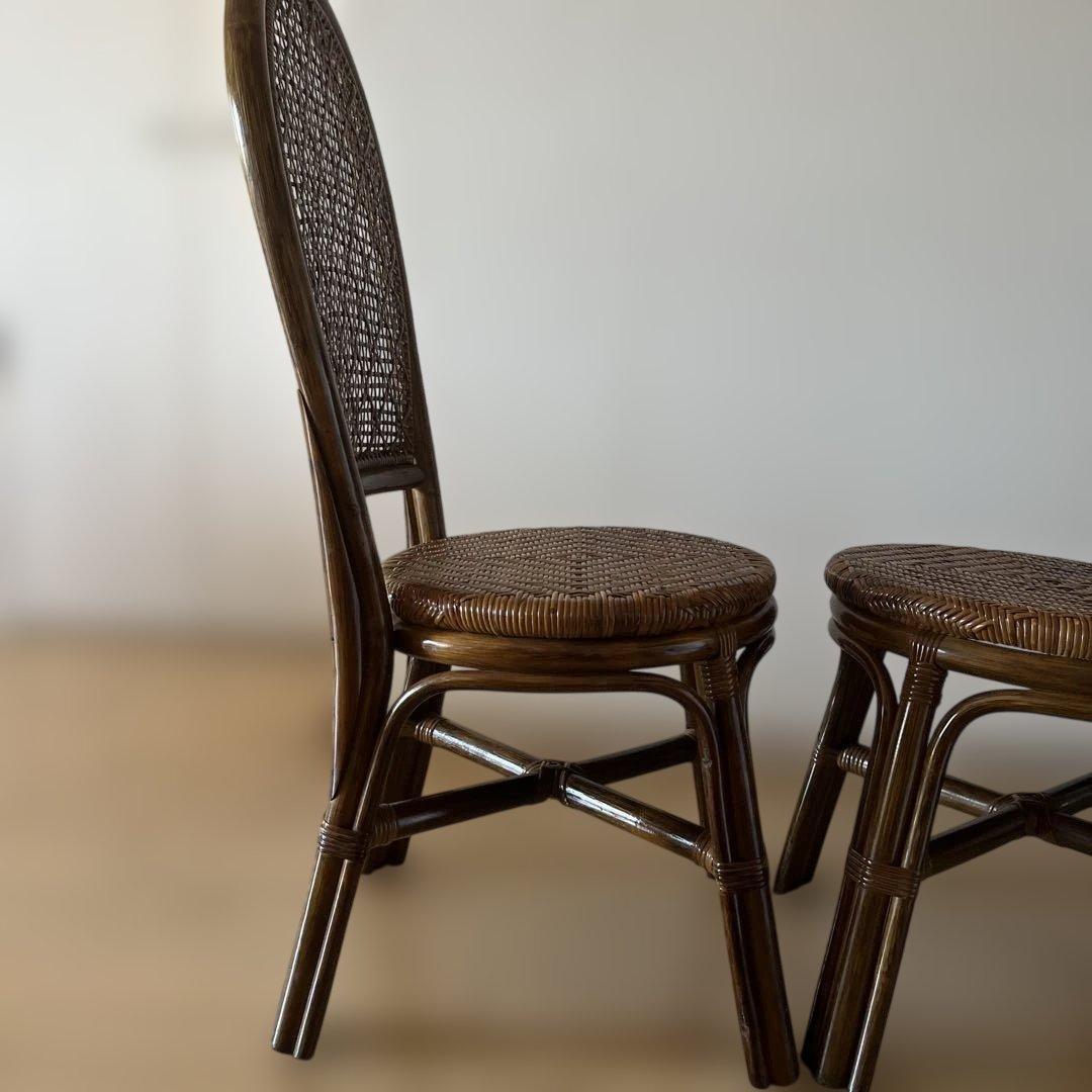 美品⭐︎ラタンチェア 籐 曲木 2脚 可愛いです