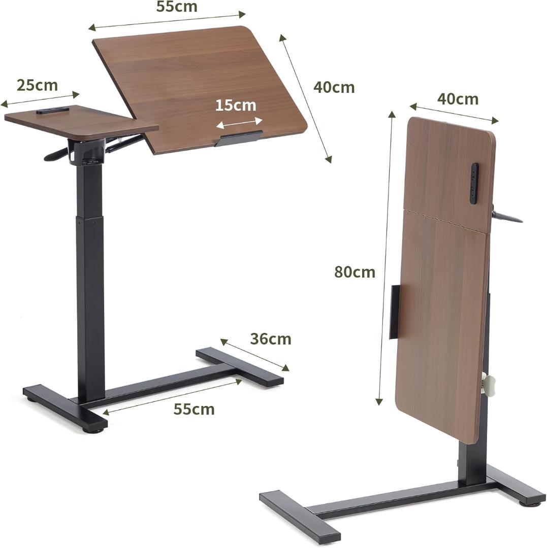 昇降式 サイドテーブル キャスター付き 最大耐荷重70kg 63 101CM