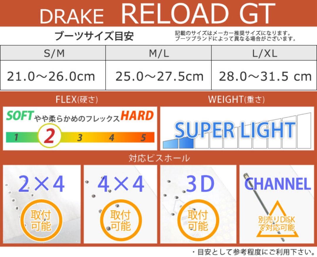 た*や様 DRAKE リロードGT M/L スノーボード ビンディング ブラック