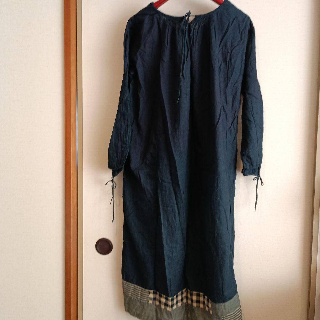 45rpmネイビー 長袖 ワンピース