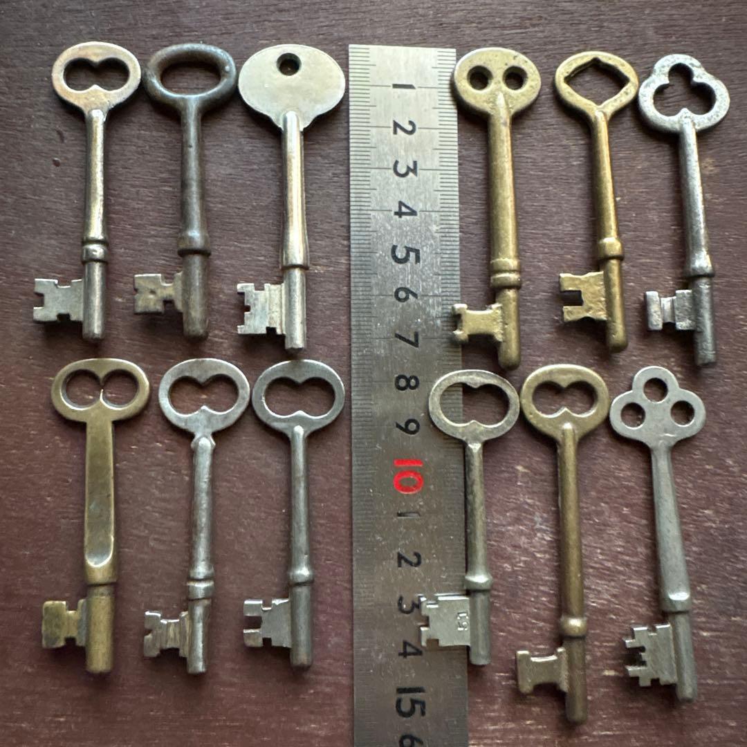 スケルトンキー／ランドリーピン／アンティーク／USA