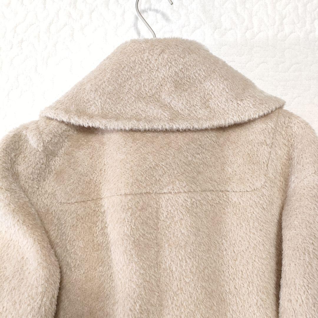 美品✨EPOCA　アルパカ＆ウール　ビッグカラーロングコート　ベージュ　40