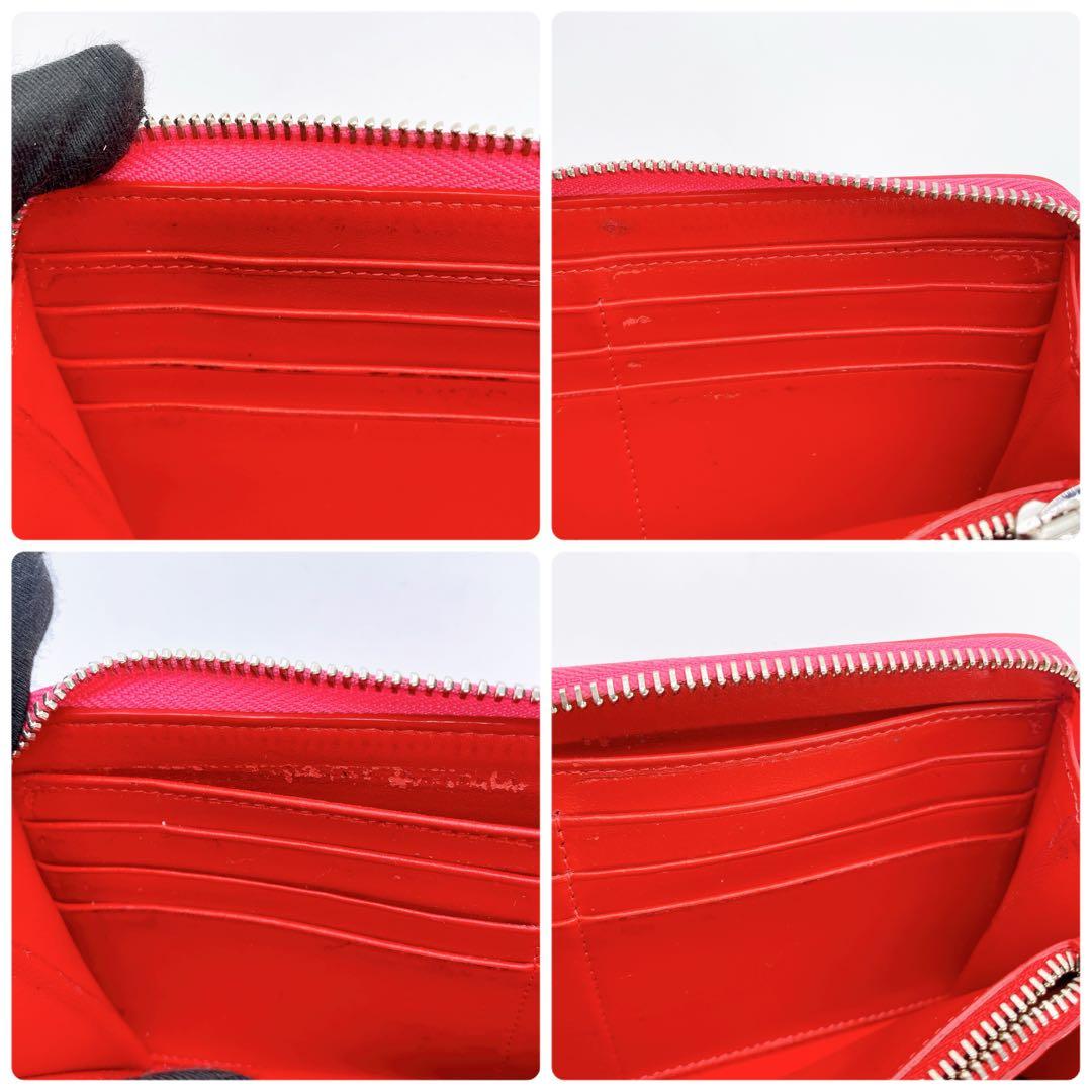 クリスチャンルブタン スパイクスタッズ 長財布 ピンク マルチカラー