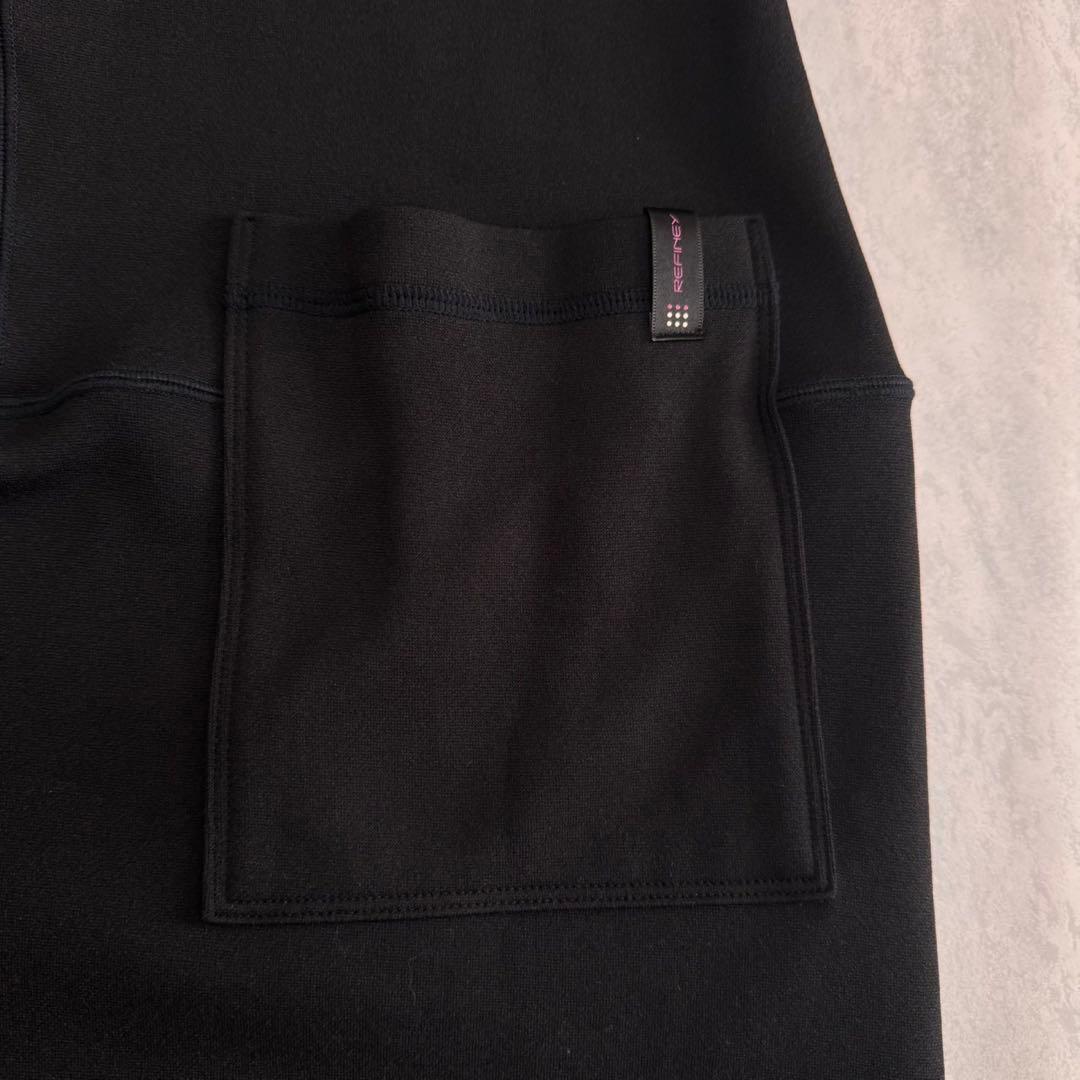 【美品】マンシングウェア ノースリーブ ワンピース ゴルフウェア M ブラック