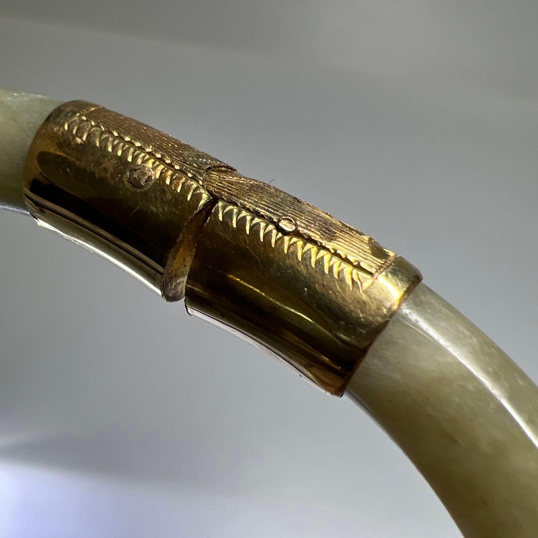 14K刻印 翡翠バングル 31g 東Y8-0109☆2Fトヒチサ