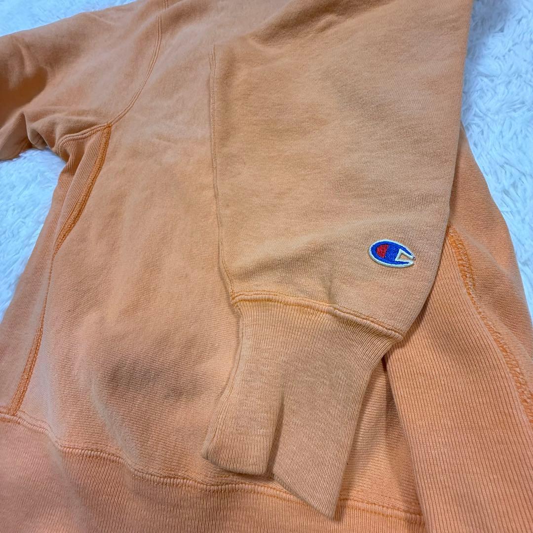 USA製✨90s青目 チャンピオン リバースウィーブ 無地 オレンジ フェード
