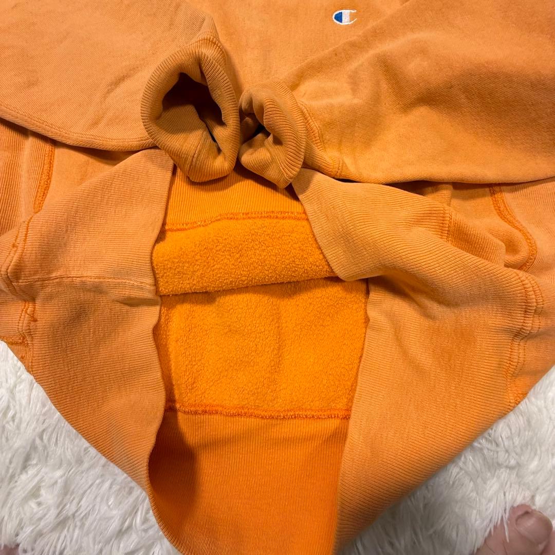 USA製✨90s青目 チャンピオン リバースウィーブ 無地 オレンジ フェード
