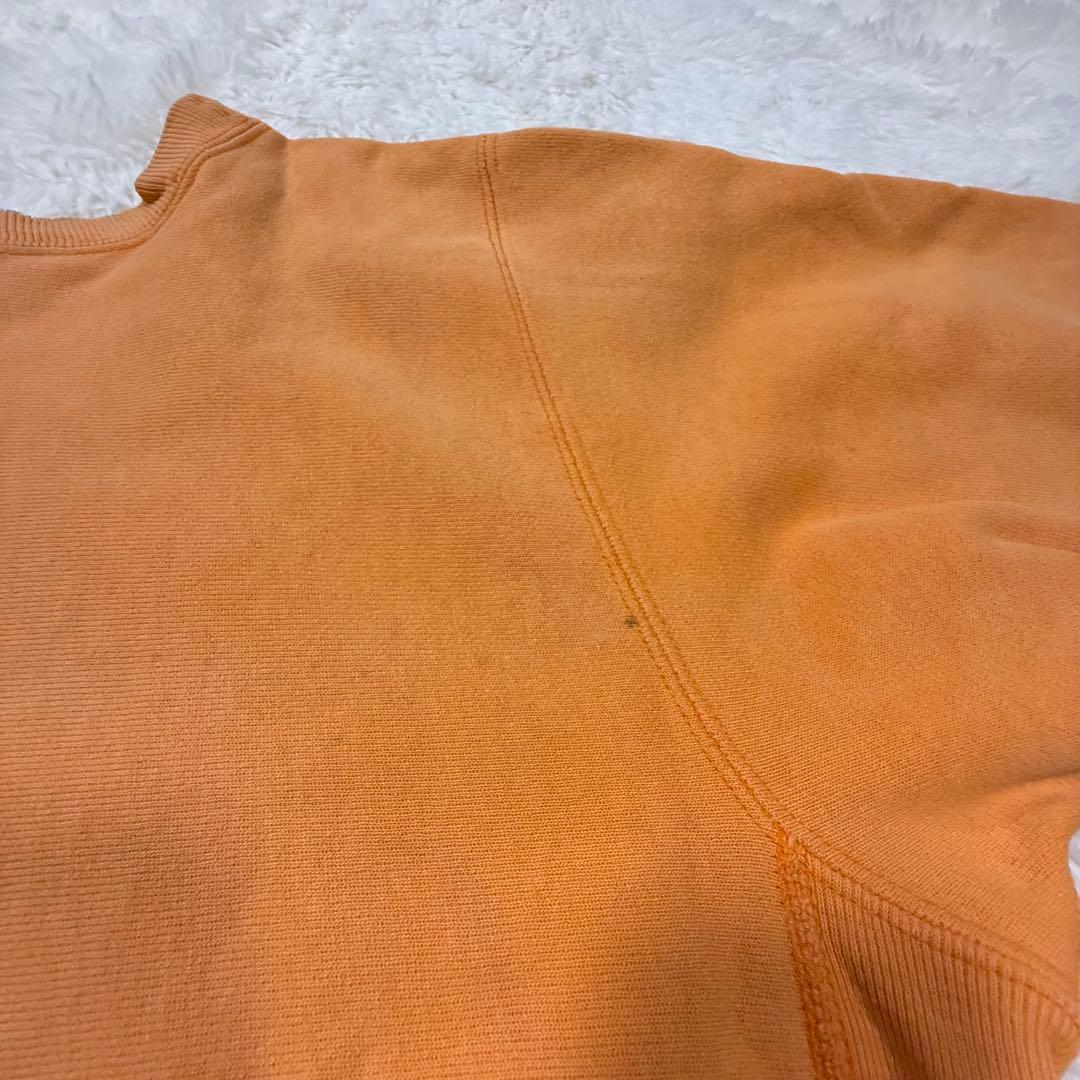 USA製✨90s青目 チャンピオン リバースウィーブ 無地 オレンジ フェード