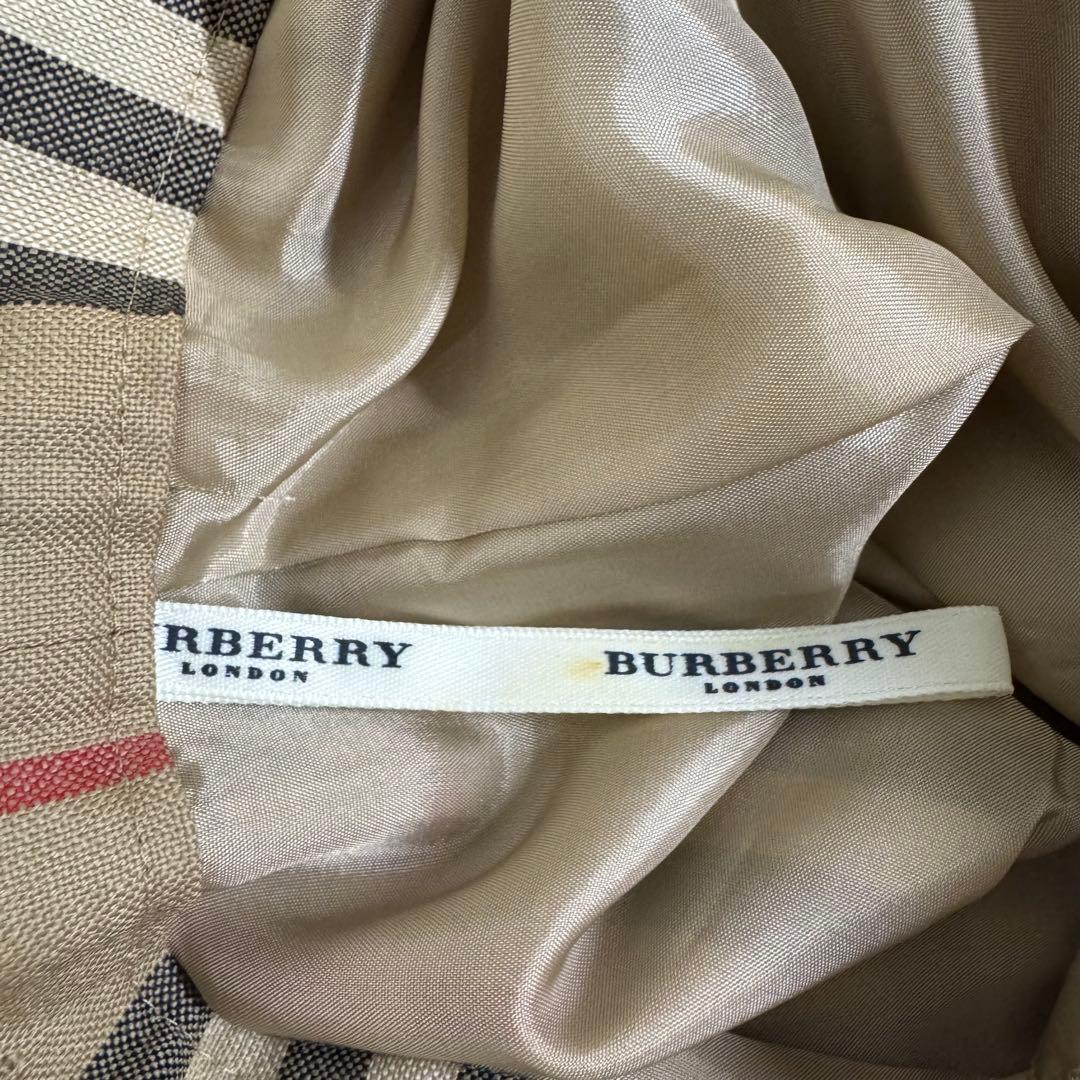 バーバリーロンドン ノバチェック フリンジ 巻きスカート ラップスカート 38