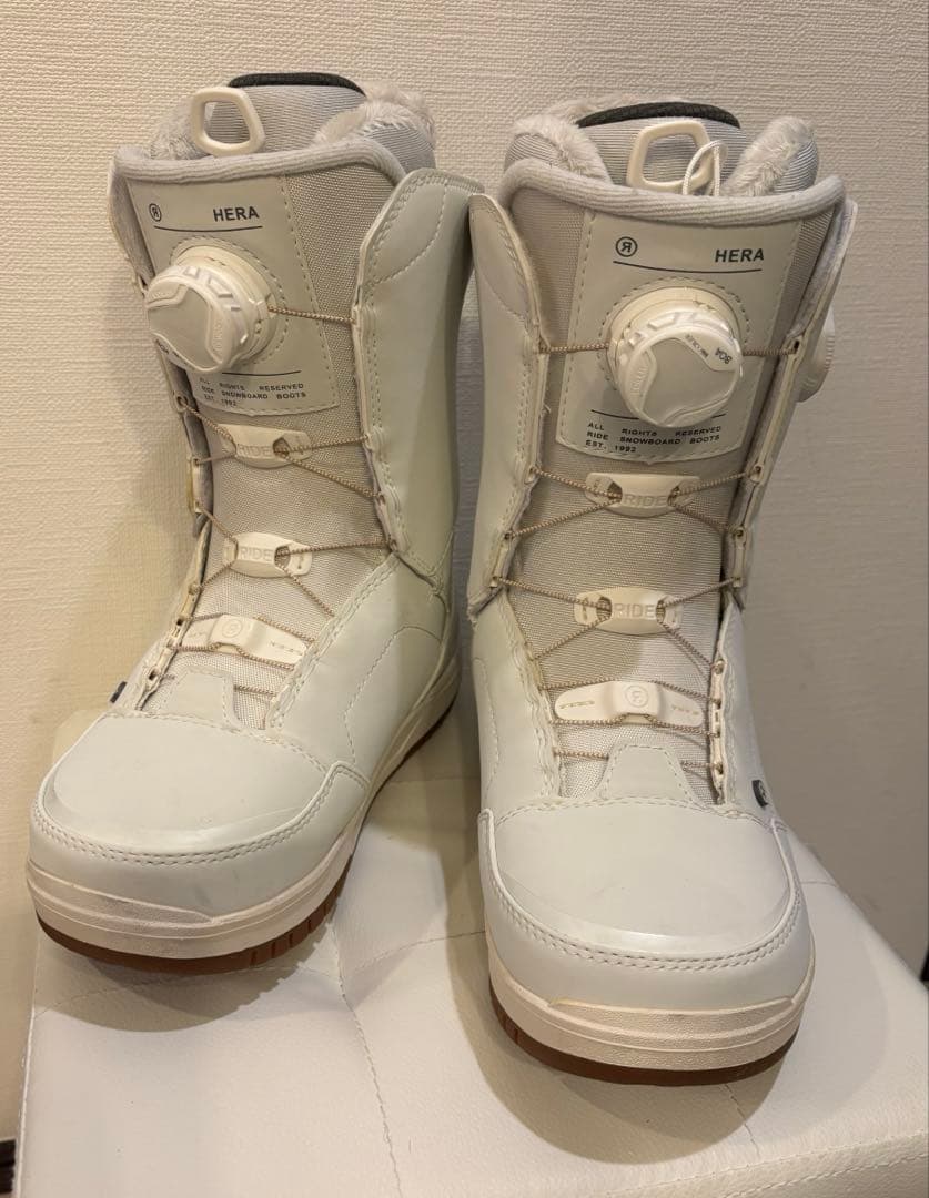 RIDE HERA ホワイト ブーツ ダブルボア 22~22.5cm