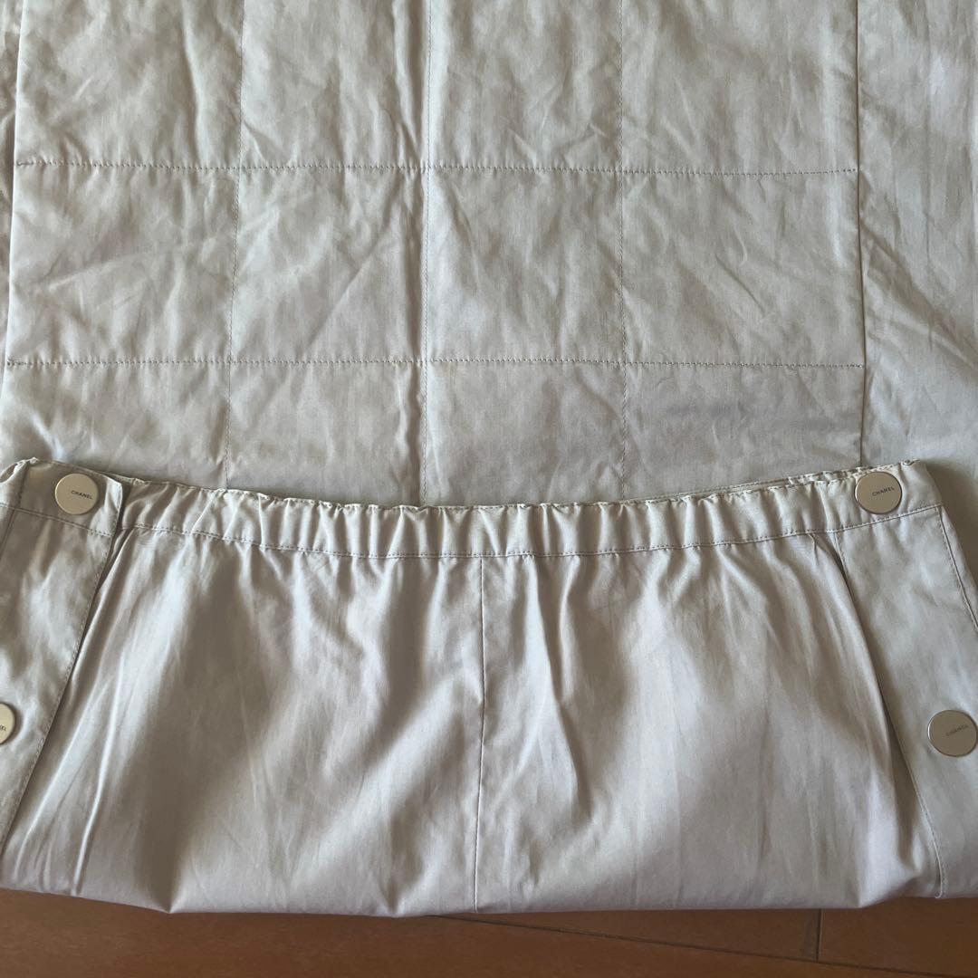 よしこCHANELシャネル膝丈スカート ボタン付き34