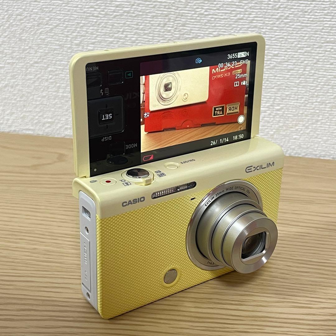 【美品】CASIO EXILIM EX-ZR70 イエロー