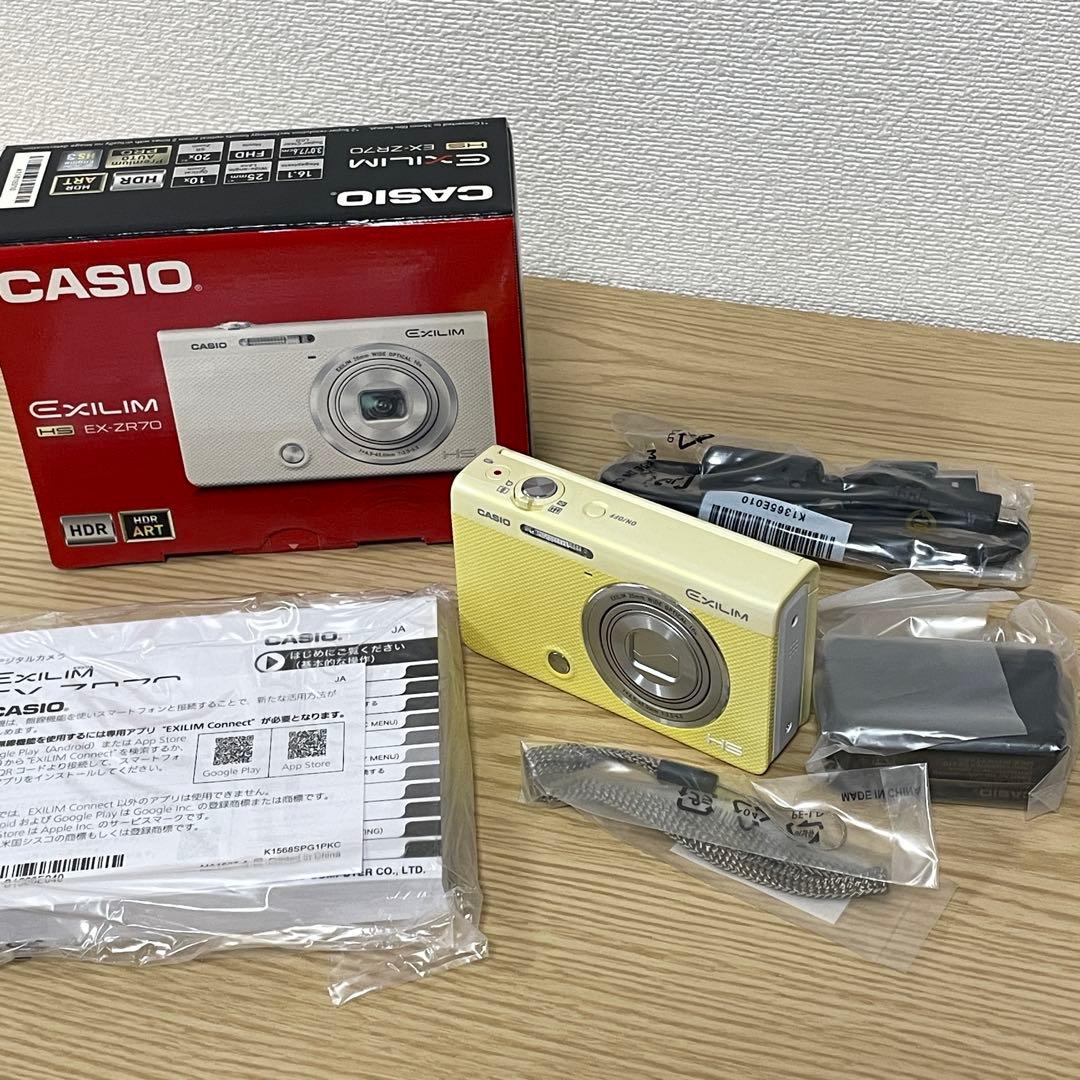【美品】CASIO EXILIM EX-ZR70 イエロー