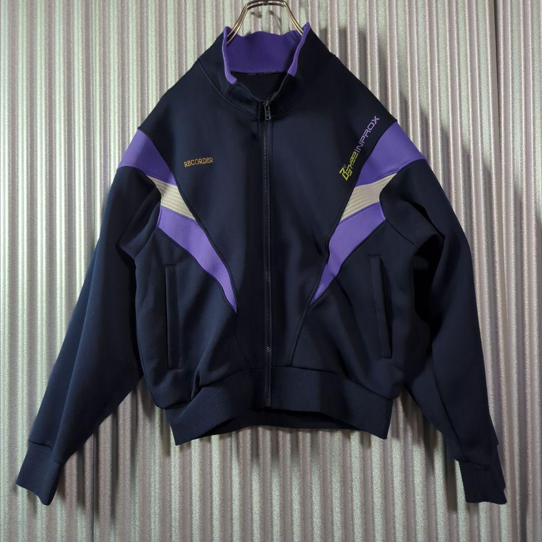 アシックス レコーダー ジャージ レトロ クラシック 90s ネイビー