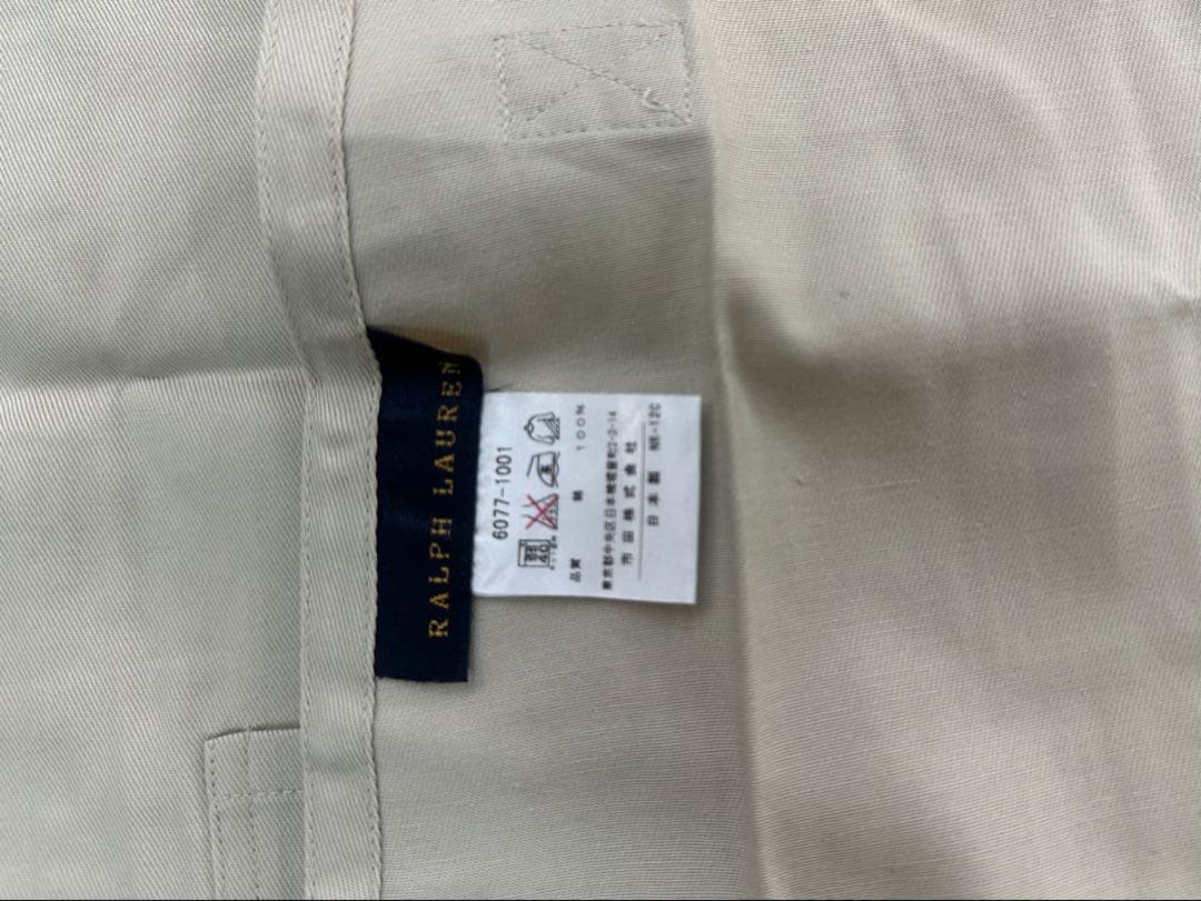 RALPH LAUREN 刺繍入りチノエプロン