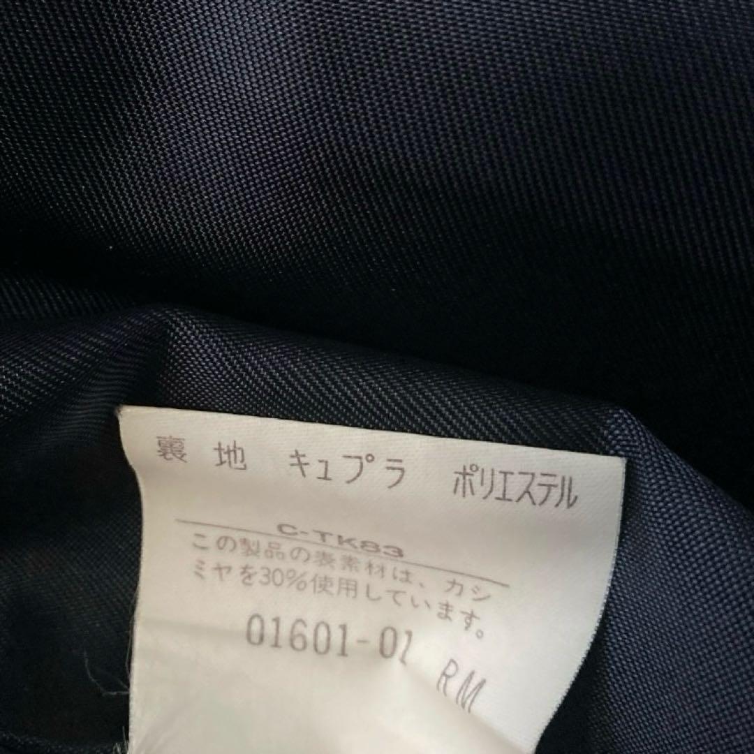 【美品】バーバリーズ ステンカラーコート カシミヤ混 ヘリンボーン グレー