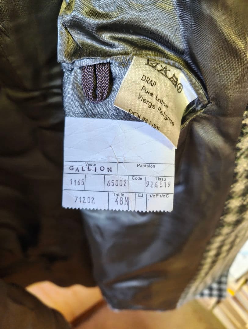 美品 ベル・ジャルディニエール 60-70s オーバーコート チェック 千鳥柄