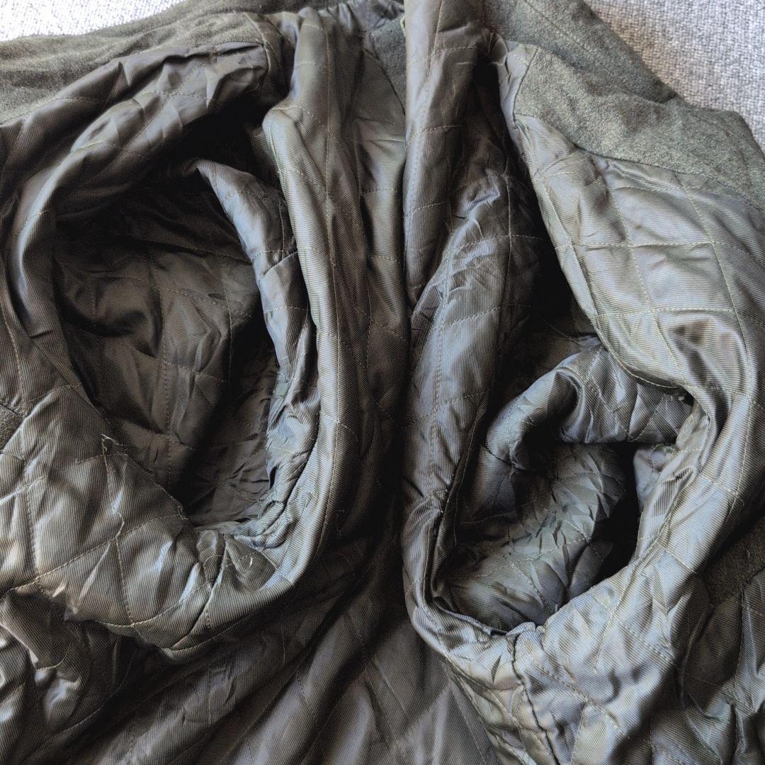 90s L.L.Bean ウール ハーフコート ジャケット オリーブ 古着 XL