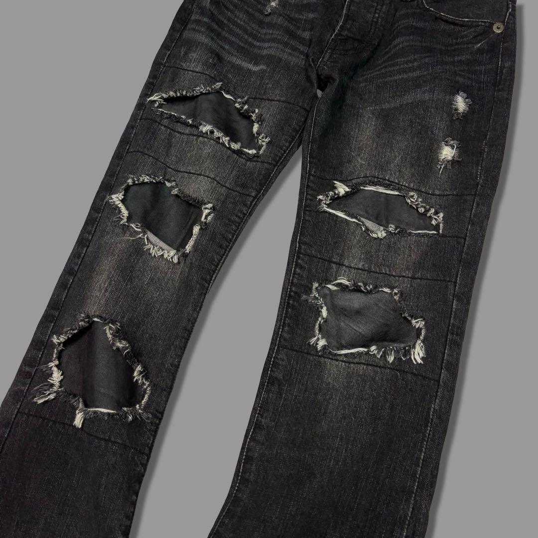 パンツ Rare 00s Archive No ID BlackGrunge Denim