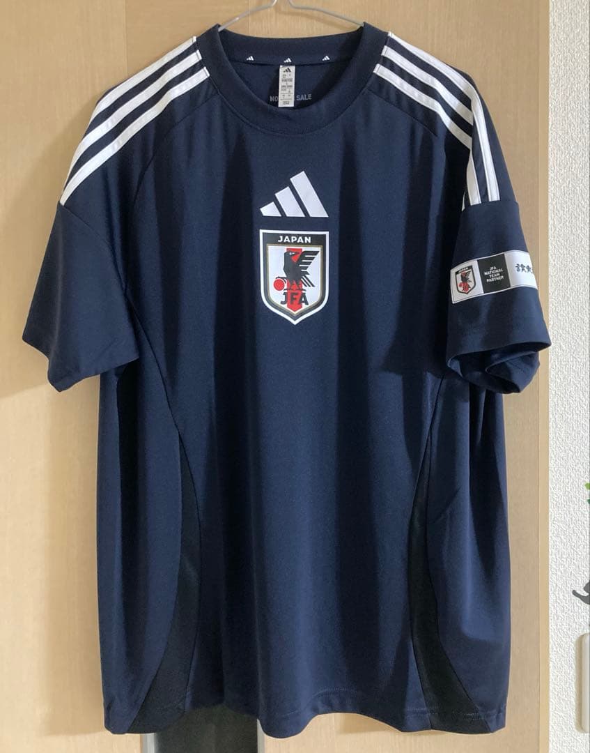 新品タグ付】adidas JFA 日本代表ユニフォームTシャツ ネイビー XL