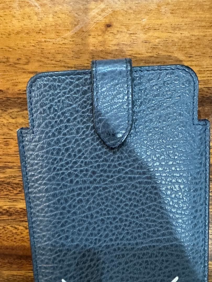 Maison Margiela レザー製 iphoneケース（紺・ネイビー）